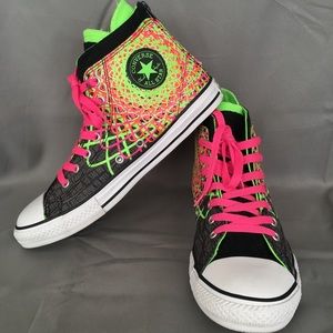 Black Kids 6 High Top Zipper Converse